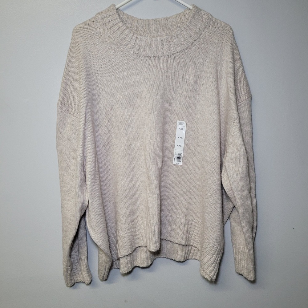 Sonoma Goods For Life Beige‎ Crewneck Sweater Womens XXL Sand Heather Soft